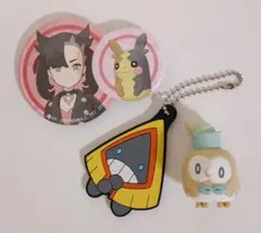 ポケモン マリィ モルペコ 缶バッジ モクロー キーホルダー