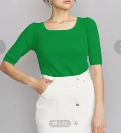 BEAUTY&YOUTH UNITED ARROWS グリーン半袖ニット