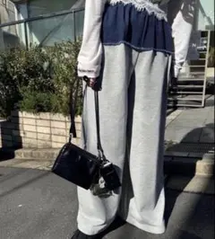 kastane yamada 企画 デニム切り替えスエットパンツ Sのサムネイル