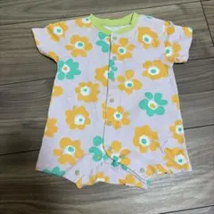 花柄 半袖ロンパース カバーオールのサムネイル