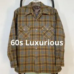 60s Luxurious ヴィンテージ オープンカラー ボードシャツ 日本製