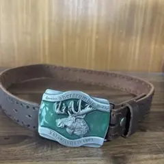 Abercrombie & Fitch レザーベルト ヘラジカバックルのサムネイル