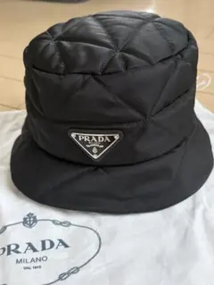 PRADA Re-Nylon キルティング バケットハット ブラック Sのサムネイル