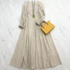 【タグ付き】アーバンリサーチドアーズコットンシアーシャツワンピースベージュ