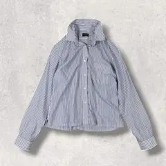 美品 マーガレットハウエル シャツ ストライプ ブルー S 日本製 - メルカリ