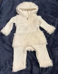 ジェラートピケ ふわふわロンパース 70-80 gelato pique 白