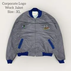 【bunise様専用】VINTAGE企業刺繍 ワークジャケット ブルゾン 短丈X