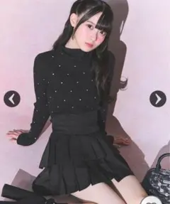 ミシェルマカロン 美脚プリーツスカート