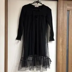 シースルー長袖ワンピース Mサイズ