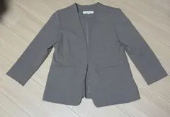 ナチュラルベーシック　ノーカラージャケット M