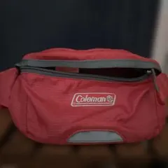 Coleman ウエストポーチ　レッド系