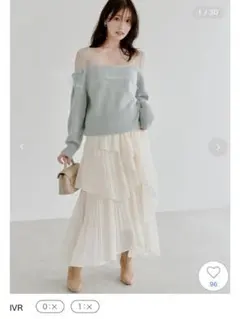 snidel ストレートプリーツティアードスカート