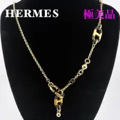美品】エルメス チョーカー ペンダントトップ 馬モチーフ ゴールド 