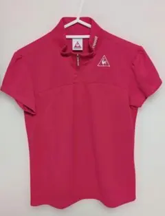 le coq sportif ピンク ゴルフ ハーフジップポロシャツ　Lsize