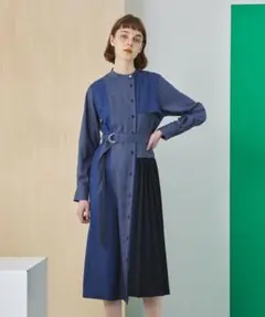 【美品】ブルーレーベルクレストブリッジ ライトドライダンガリーシャツドレス　36 ライトスラブシャンブレーシャツドレス | BLUE LABEL CRESTBRIDGE