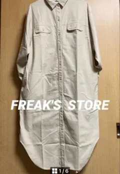freak's store シャツワンピース 長袖 ポケット付き