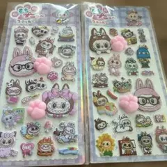 ラブブ ぷにぷに肉球シール2枚セット