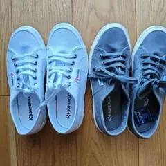 2足まとめてSUPERGA スニーカー ホワイトとグレー 37のサムネイル