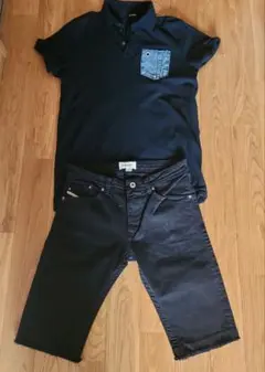 DIESEL ELSHAR ブラックコーティングデニムジャケット - メルカリ