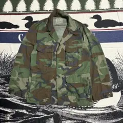 80s 90s BDUジャケット 米軍放出品 S/R ウッドランドカモ 実物