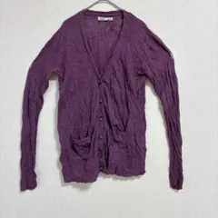 お得✨OLD NAVY 長袖 カーディガン【M】パープルのサムネイル