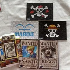 ワンピース ミニジグソーパズル 完成品　5点