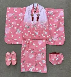 子供着物　七五三　3歳被布セット　ピンク