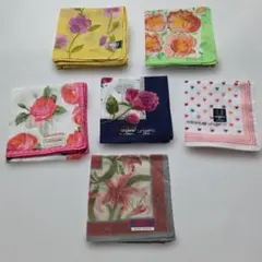 未使用ブランドハンカチ 6枚 LANCEL BIGI KENZO ungaro花のサムネイル