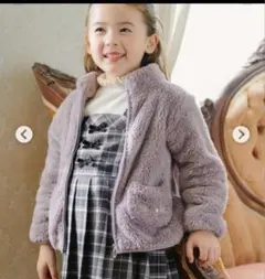 エニファム　anyfam ネコポケットボアブルゾン 120