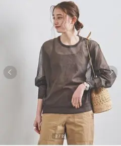 UNITED ARROWS シアー クルーネック ニット