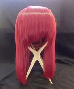 ブラシ付 アシスト ASSIST 赤色ボブ コスプレ ウィッグ 赤毛 ミディアムのサムネイル