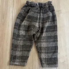 チェック裏起毛ズボン