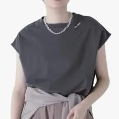 タグ付き新品 human woman 日本製 刺繍ロゴT ゆったり