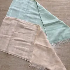 春色綺麗色✨マフラーストールショール ⭐️ミントグリーンオレンジベージュ