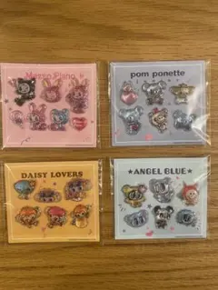 ナルミヤキャラクターズ ぷっくりシール セブンイレブン コンプリート4枚