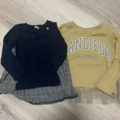 プティマイン　長袖カットソー 2点　100cm