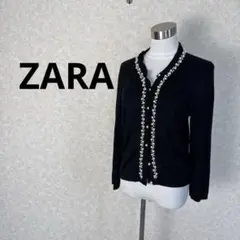 ZARA ザラ　ニット　セーター　ビーズ　S ブラック　ロンT