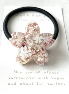 レジン＊さくら フラワー ヘアゴム✧˚₊‧ꕥ