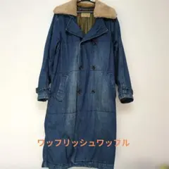 ワッフリッシュワッフルデニム ダブルブレスト ロングコートのサムネイル