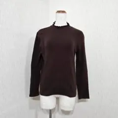 ローリーズファーム 長袖カットソー モックネック（M）ダークブラウン