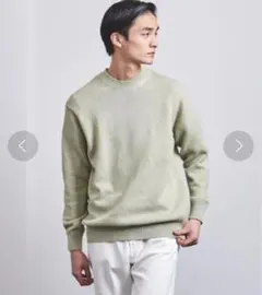 ＜UNITED ARROWS ＞オーガニックコットン ミドルゲージ クルーネック