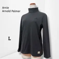 【アーノルドパーマー】タートルネック長袖カットソー 刺繍ロゴ グレー ゴルフ Lのサムネイル