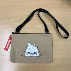スヌーピー サコッシュバッグ ベージュ