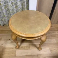 ✦90s✦ 象嵌 ラウンドテーブル 60cm 猫脚 ヨーロピアン クラシック