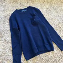 ポロラルフローレン カシミヤ100 XS 刺繍ロゴポケット 希少 美品