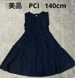 美品　PCI ノースリーブ　ワンピース　140cm ハイウエスト　リボンのサムネイル