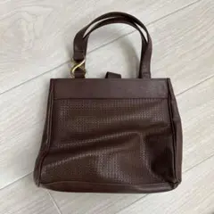 ブラウンレザー ハンドバッグ ショルダー
