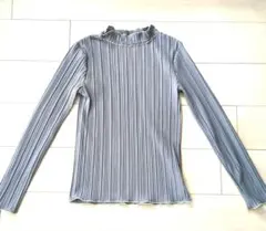 【春　インナー】フリル付きプリーツカットソー