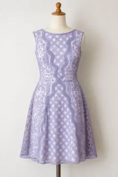 TADASHI SHOJI タダシショージ 総レース ワンピース パープル 10のサムネイル