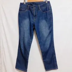 暖パン　L～LL 裏地フリース　デニムパンツ　インディゴブルー　伸縮性